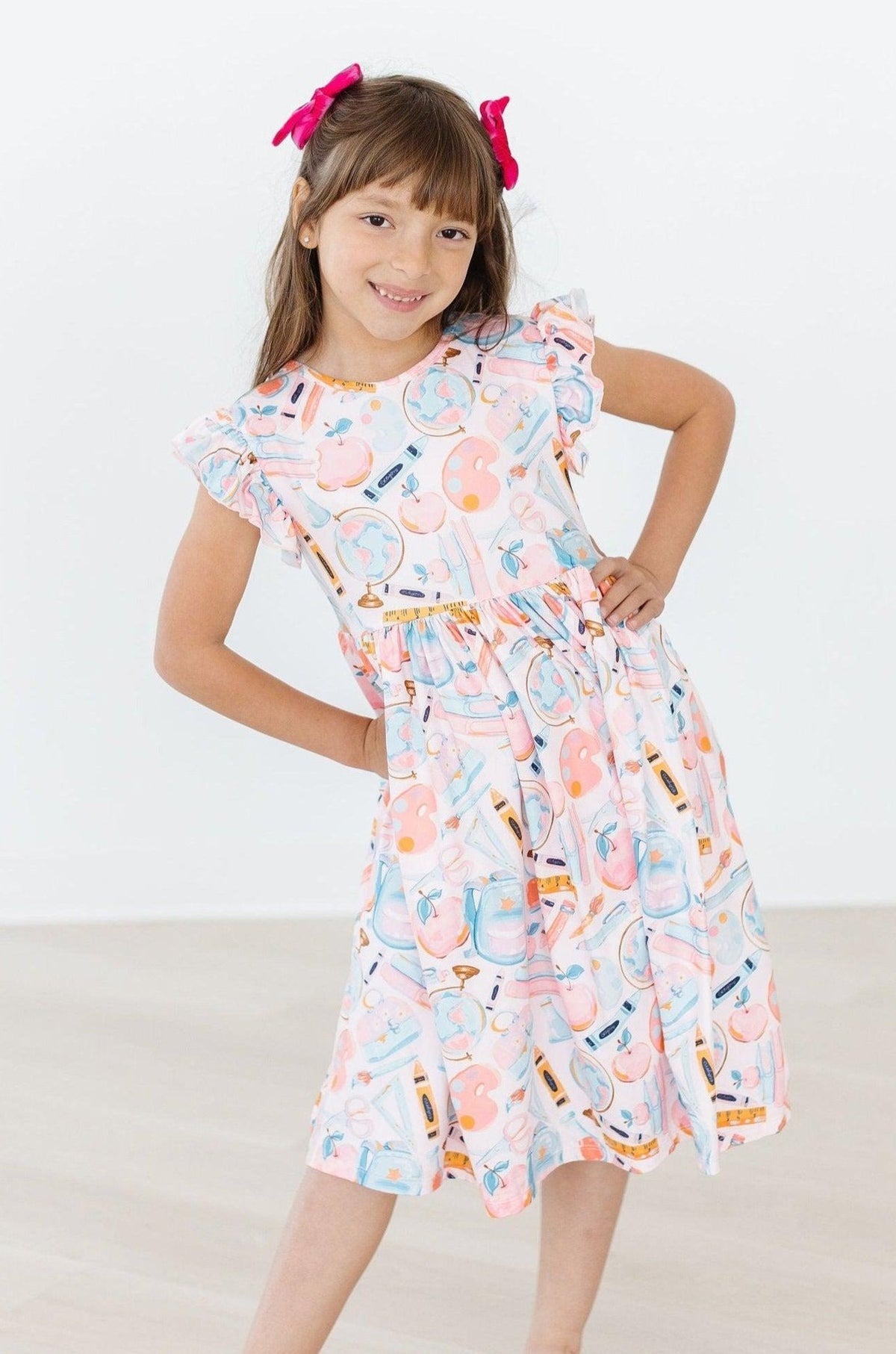 Class Act Flutter Sleeve Twirl Dress 6