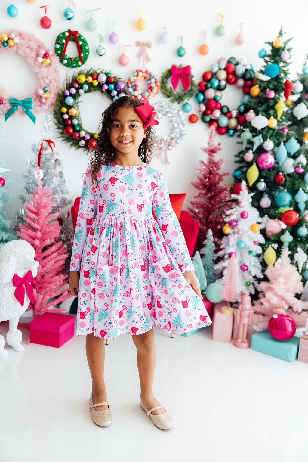 Cocoa Kisses L/S Pocket Twirl Dress 2