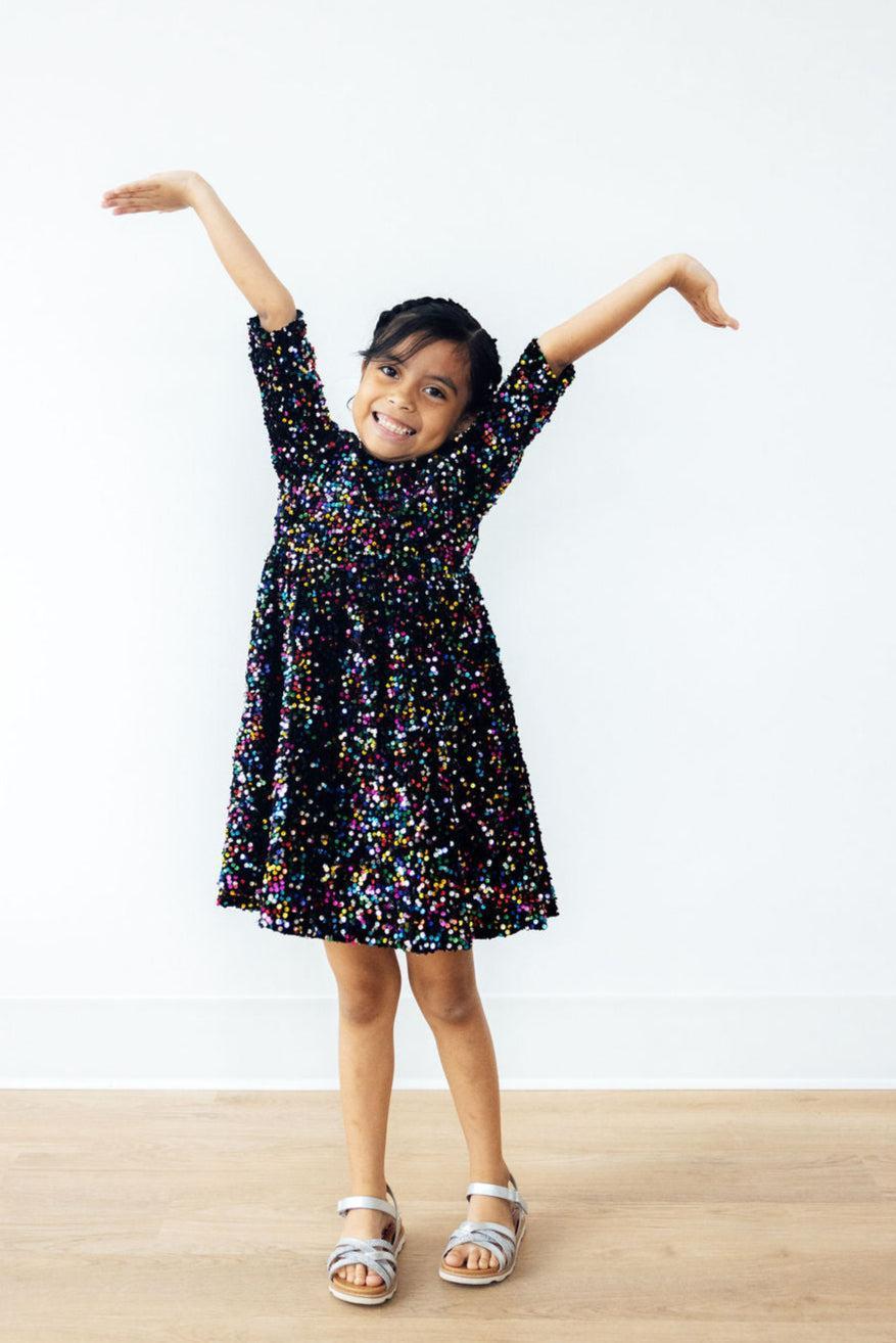 Confetti Velvet Sequin Dress 3