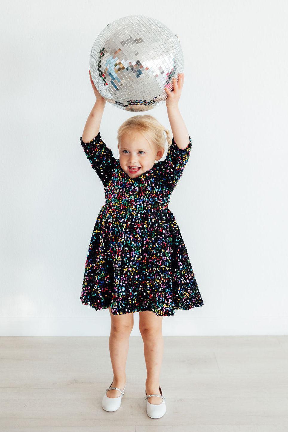 Confetti Velvet Sequin Dress 1