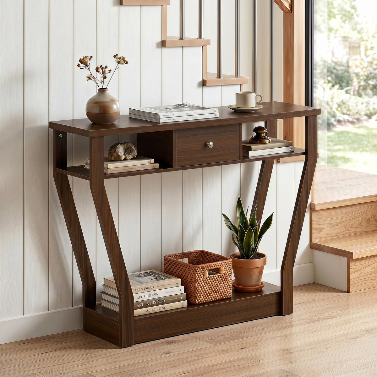 Console Table with Storage Drawer and Shelf, 47-Inch 1