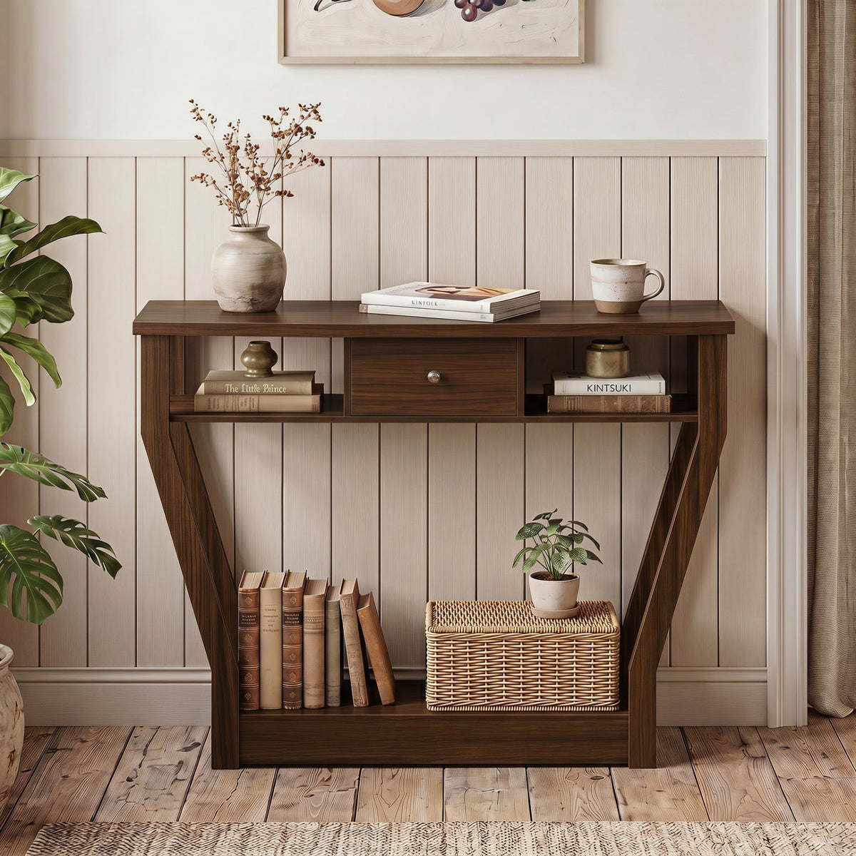Console Table with Storage Drawer and Shelf, 47-Inch 2