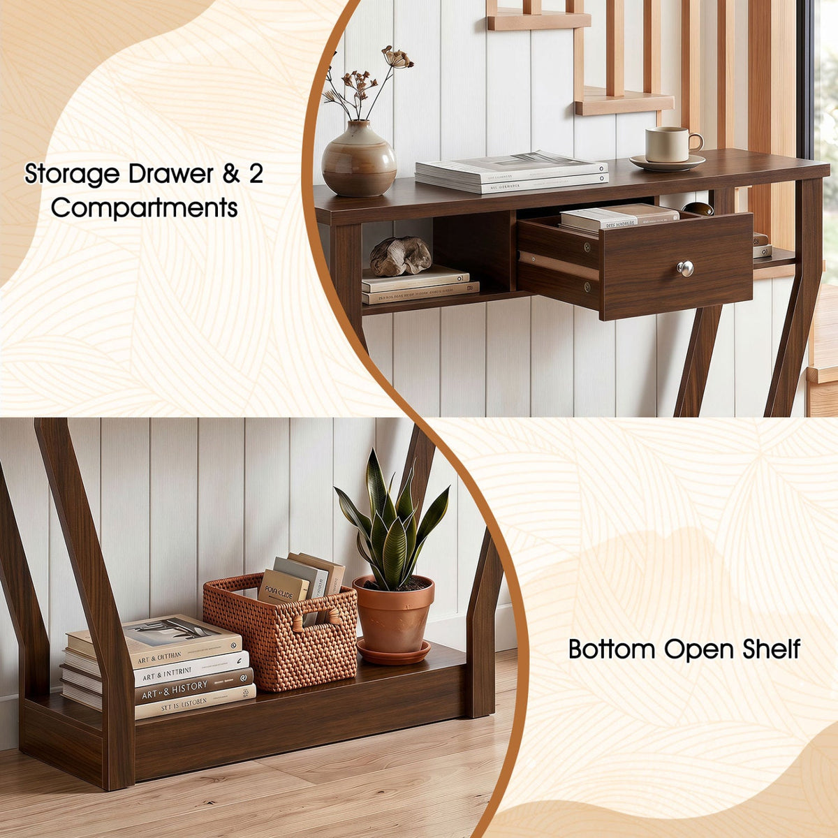 Console Table with Storage Drawer and Shelf, 47-Inch 8