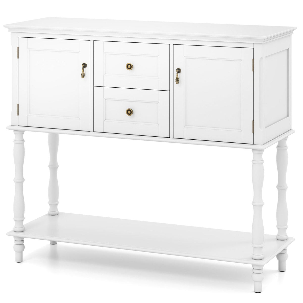 Console Table with 2 Drawers and Storage Cabinets 11