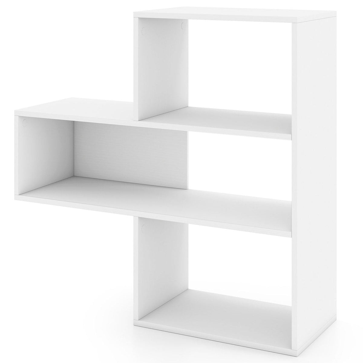 Convex Bookshelf with 3 Open Shelves and Anti-Tip Device 3
