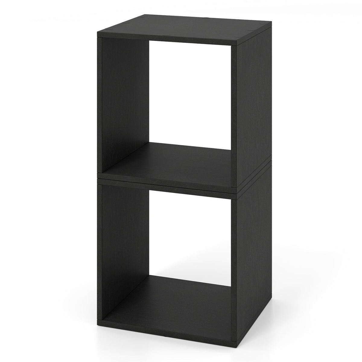 Cube Storage Organizer Set of 2 - Black Modular Bookcase 8