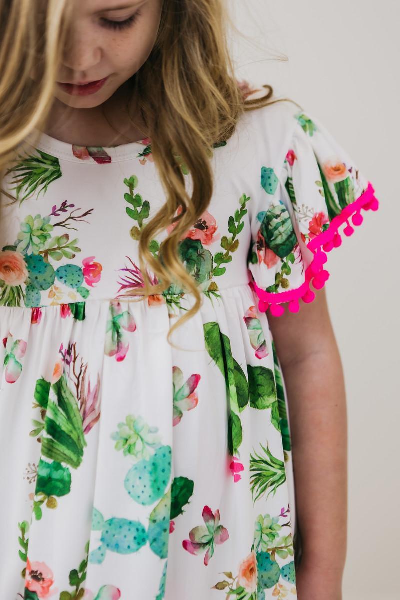 Cute Cactus Pom Pom Dress 3