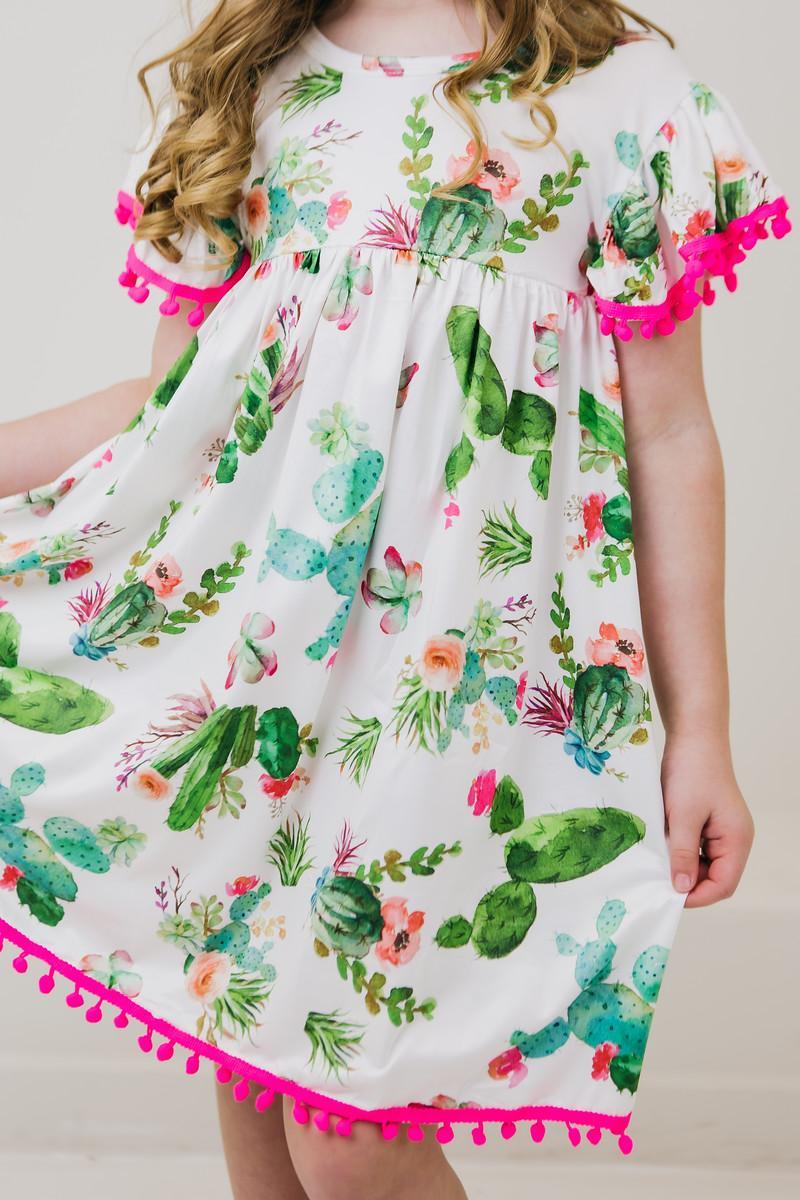 Cute Cactus Pom Pom Dress 2