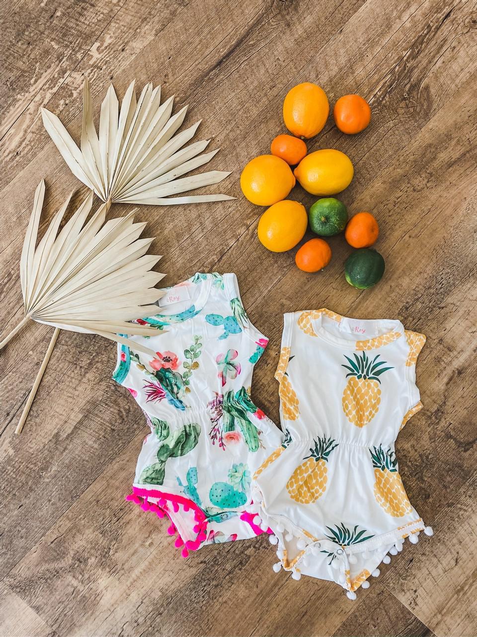 Cute Cactus Pom Pom Romper 2