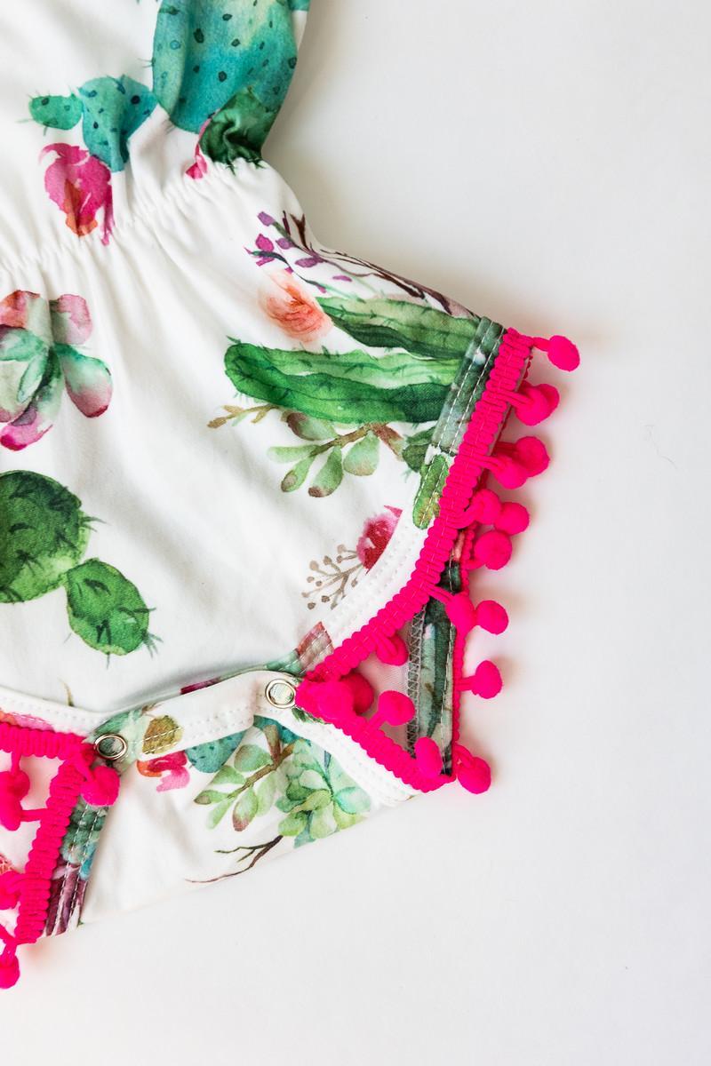 Cute Cactus Pom Pom Romper 5