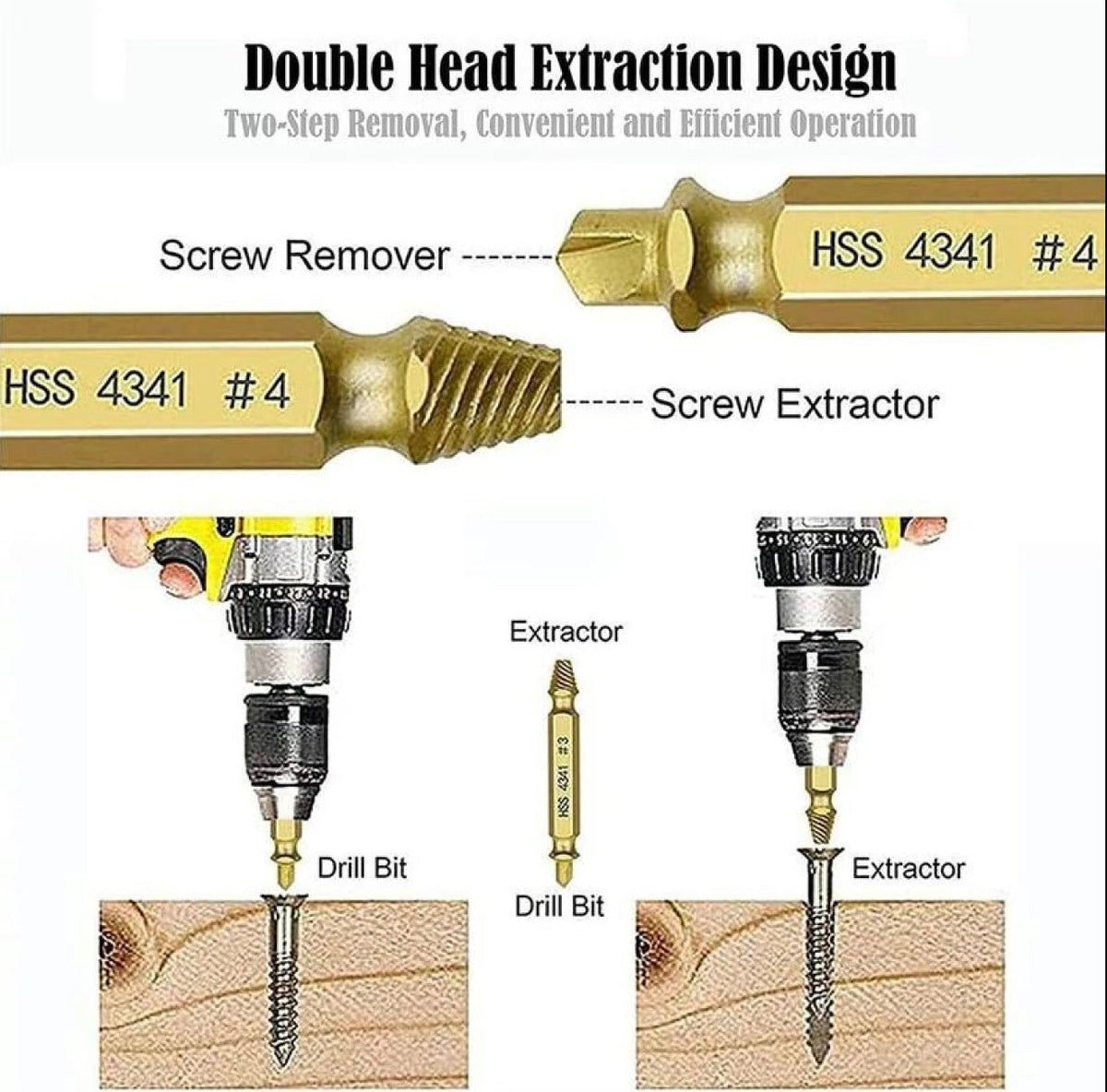 GripOut Screw Extractor Set 2