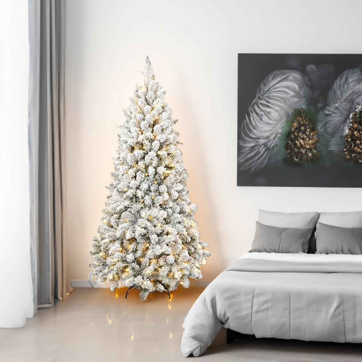 5FT PVC Memory Wire Christmas tree (With Light) 1
