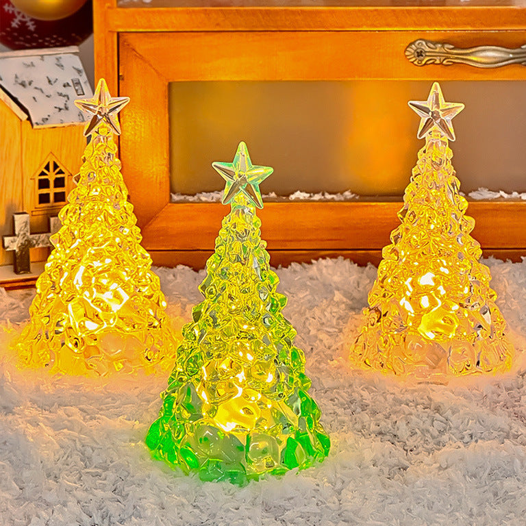 Christmas Star Tree Night Light LED Room Decoration Iceberg Atmosphere Light Children's Christmas Gift Desktop Ornament 3