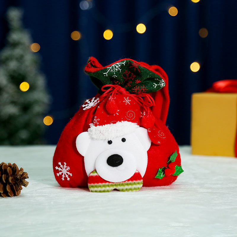 Christmas Creative English Apple Bag Santa Claus Children's Gift Bag Candy Bag Christmas Gift Christmas Bag Bundle 4