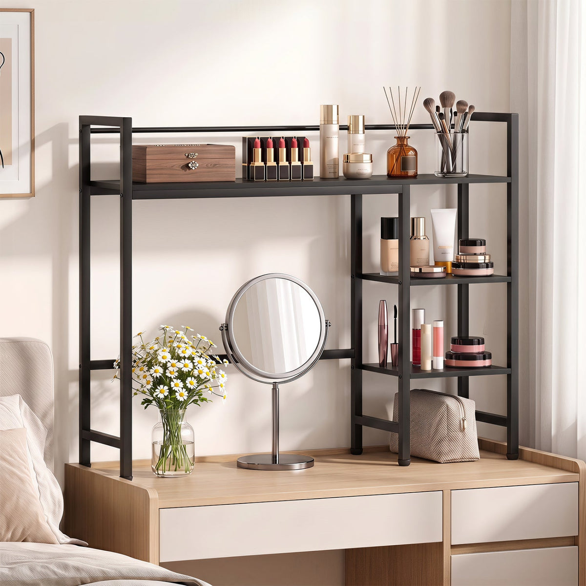 Desktop Bookshelf 38.5" with Storage Display Rack 7