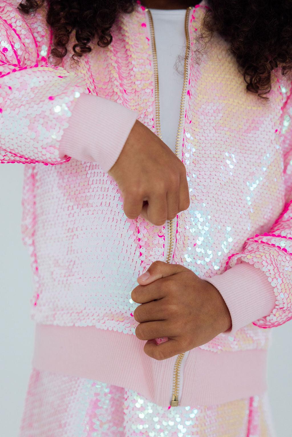 Diva Pink Flip Sequin Jacket 2