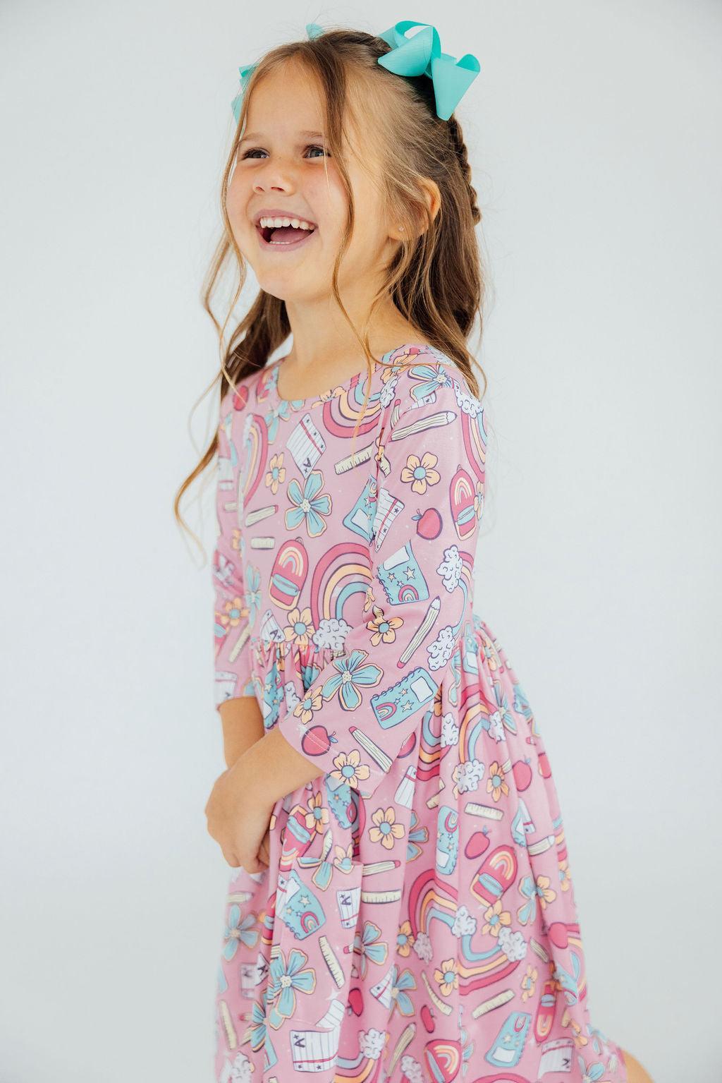 SALE Dream Big Little One 3/4 Pocket Twirl Dress 2