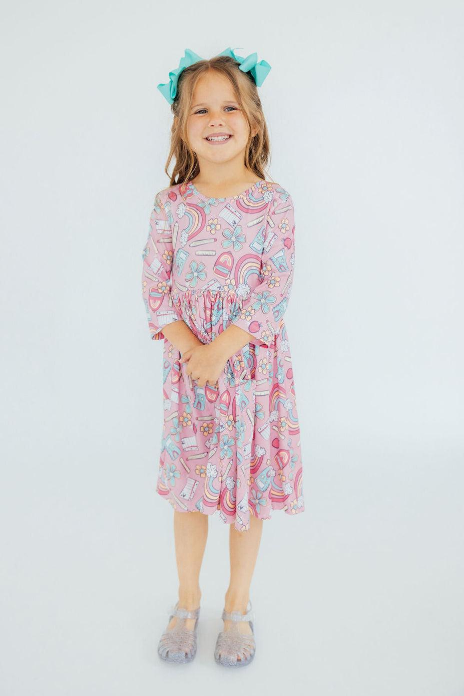 SALE Dream Big Little One 3/4 Pocket Twirl Dress 6