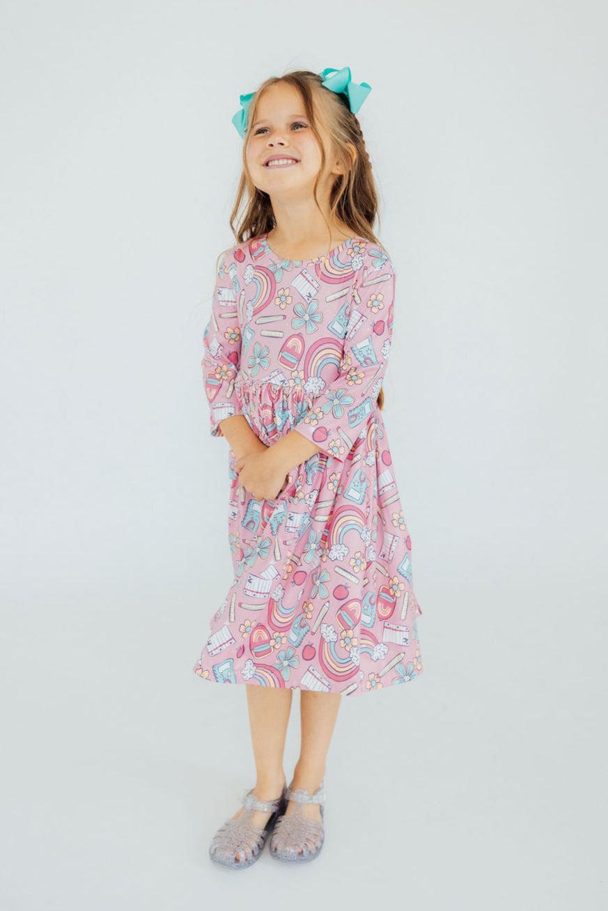 SALE Dream Big Little One 3/4 Pocket Twirl Dress 7