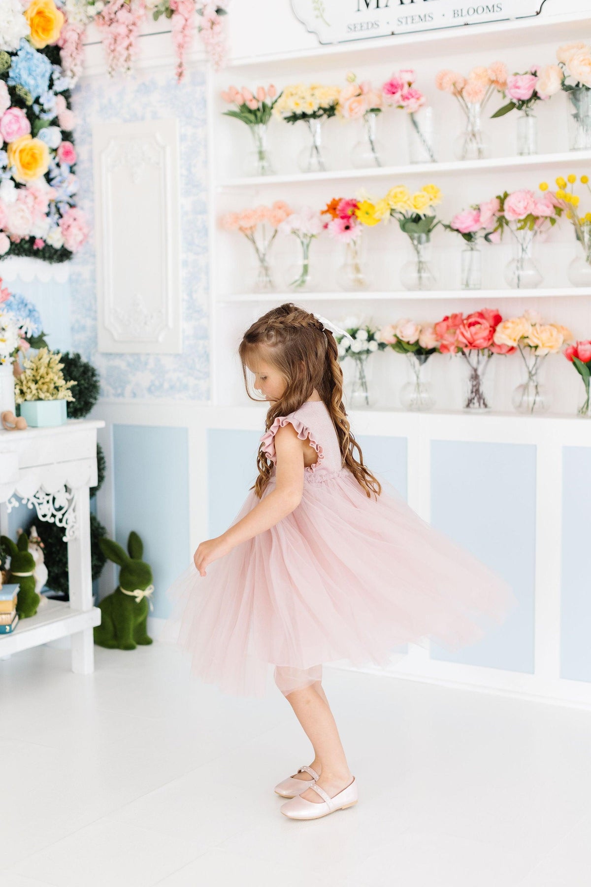 Dusty Pink Shimmer Tutu Dress 3