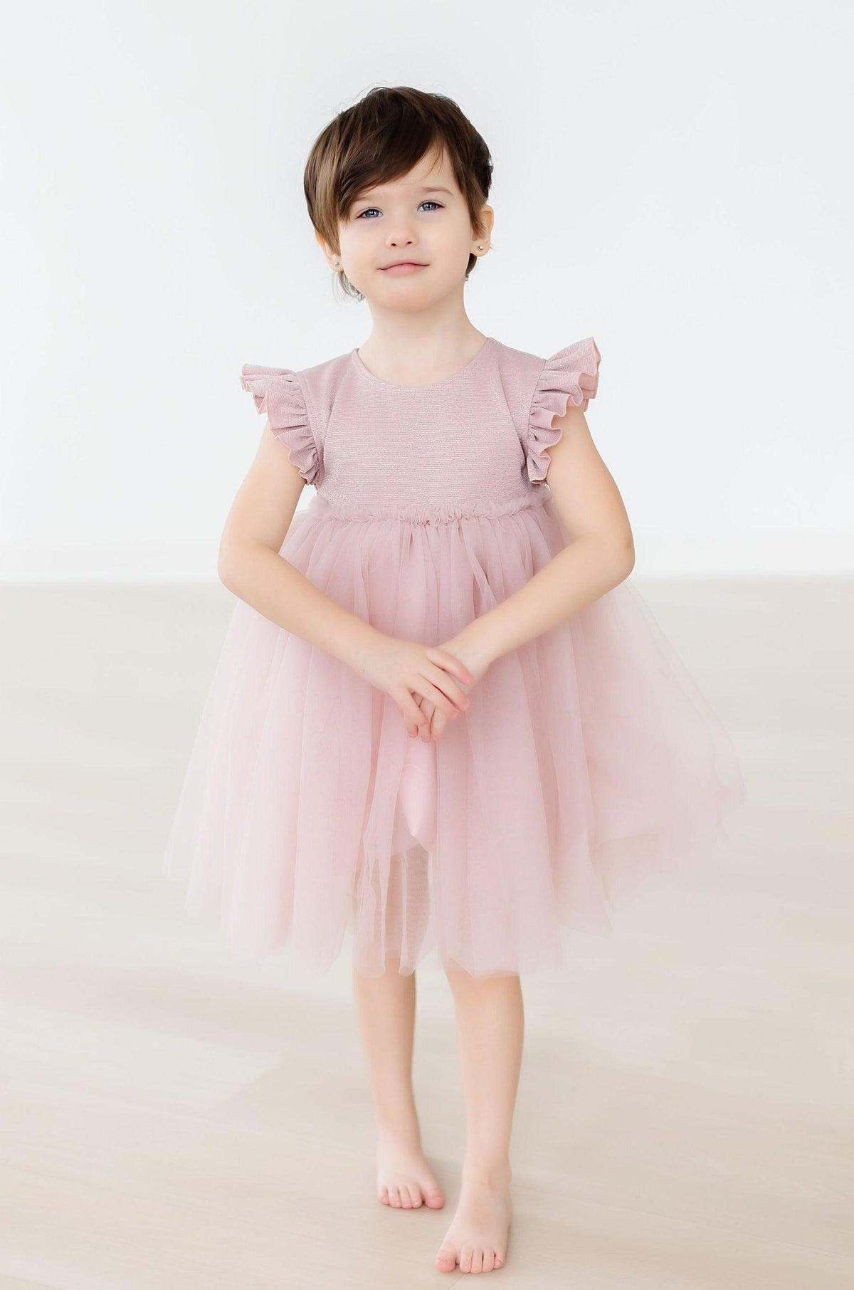 Dusty Pink Shimmer Tutu Dress 4