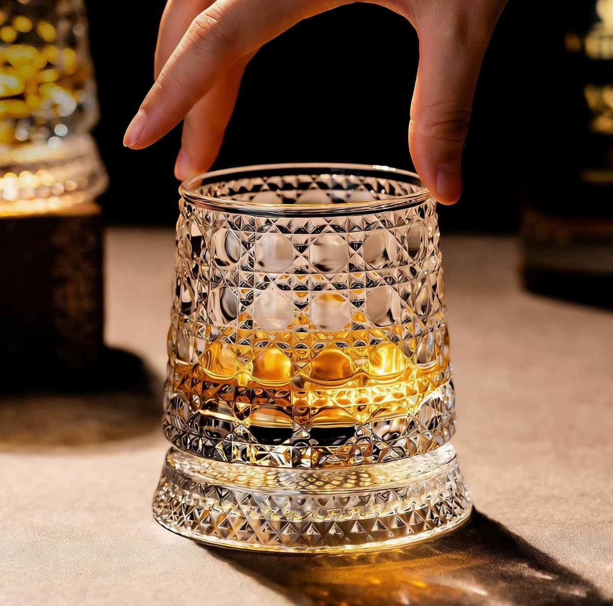 CrystalTwirl Rotating Drink Glass 2