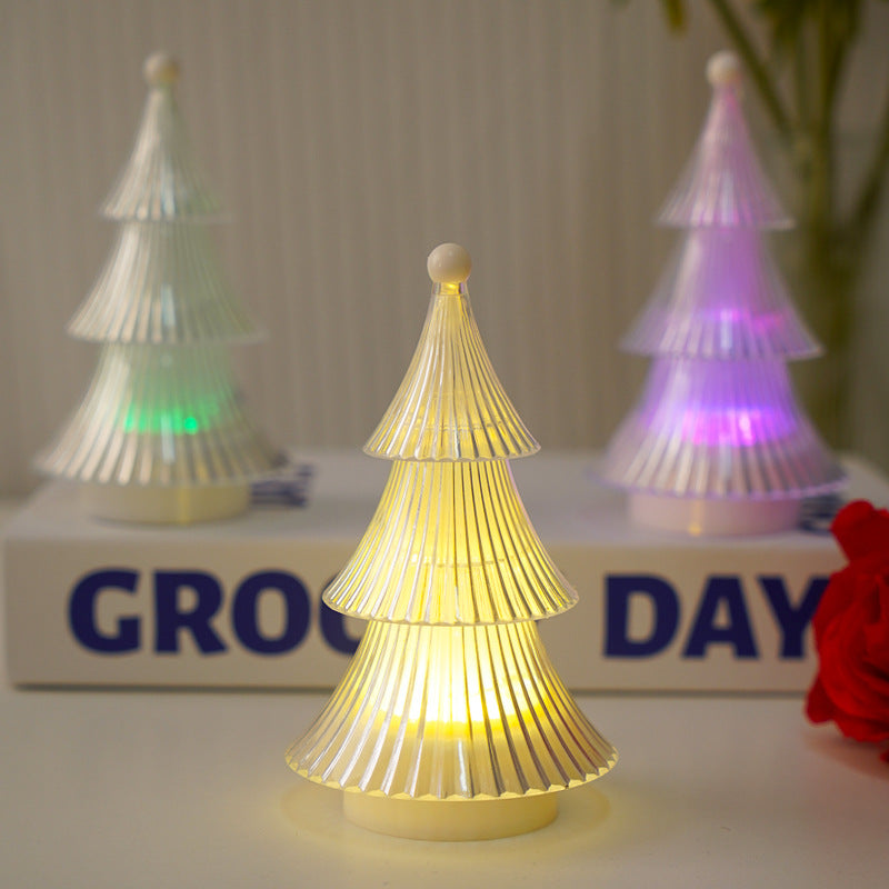 Christmas Decoration Crystal Christmas Tree Candle Light Desktop Ornament Atmosphere Small Night Light Ins Decorative Atmosphere Light 3