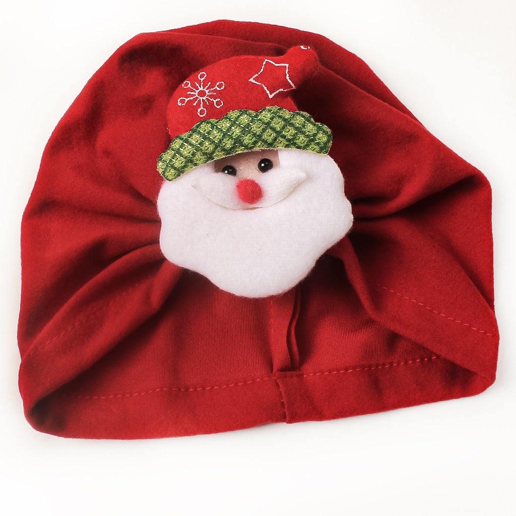 Hat Newborn Christmas Santa Hat Headdress Cozy Hat Infant Head Accessories New Year Holiday Party Hat Props 3