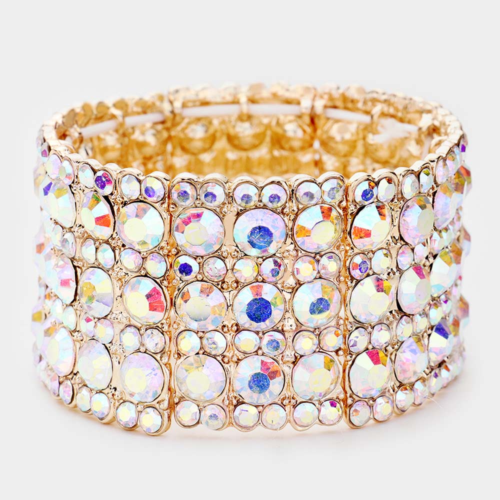 Rhinestone Crystal Stretch Evening Bracelet 4
