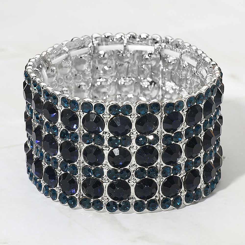 Rhinestone Crystal Stretch Evening Bracelet 3