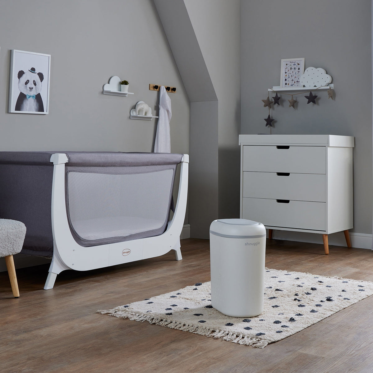 Shnuggle Eco-Touch Nappy Bin Diaper Pail 11