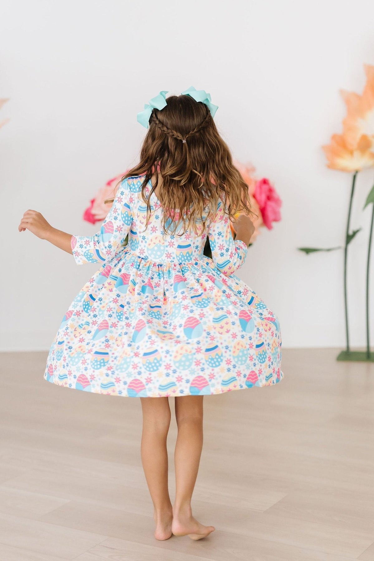 Egg-cellent 3/4 Sleeve Pocket Twirl Dress 6