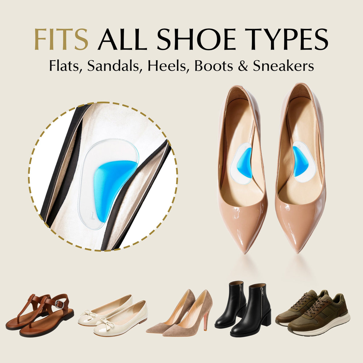 Arch Support Shoe Inserts for Adults & Kids 11