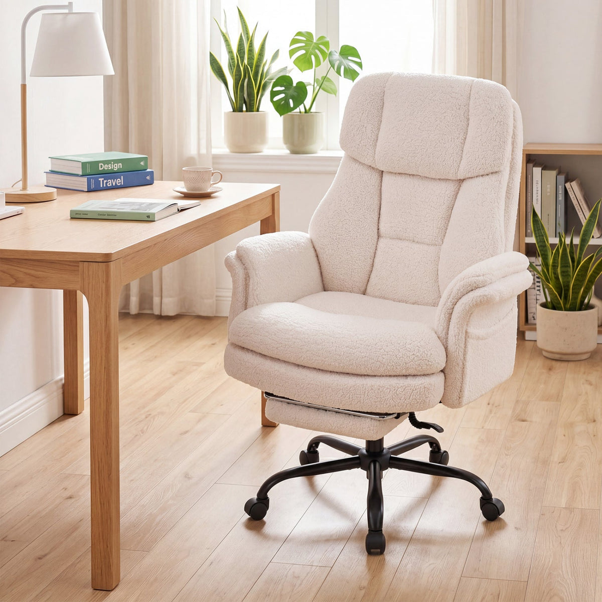 Big and Tall Office Chair with Retractable Footrest 500 lbs 17
