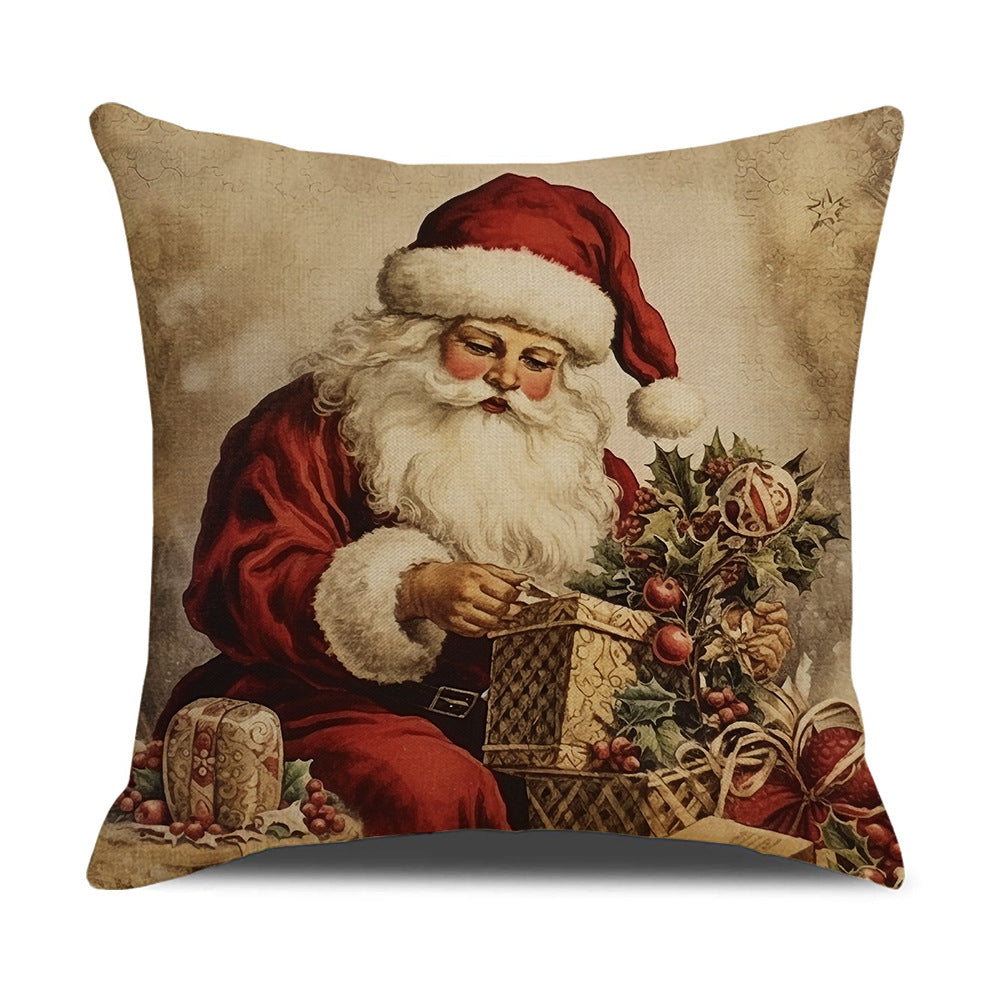 Nordic style Santa Claus Pillow Cover Christmas Tree Decoration Sofa Cushion Home Furnishings 2