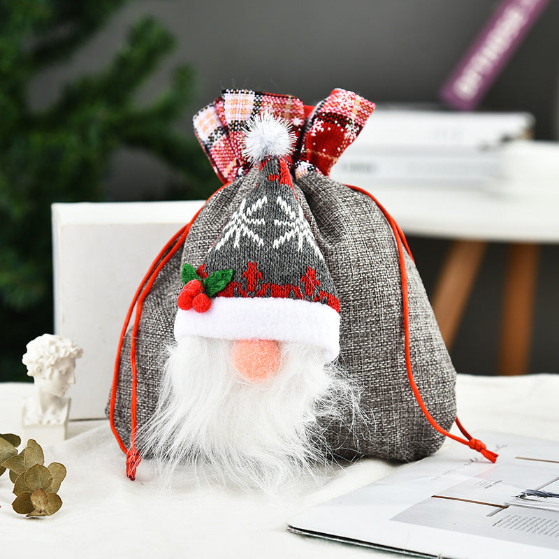 Christmas Faceless Doll Tote Bag Creative Christmas Apple Bag Candy Bag Christmas Gift Bundle Pocket 2
