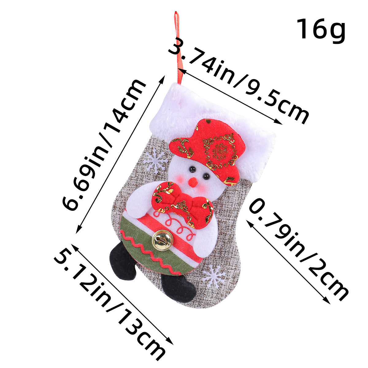 Christmas Doll Socks Cartoon Plush Christmas Socks Christmas Tree Pendant Santa Claus Snowman Candy Gift Bag 6