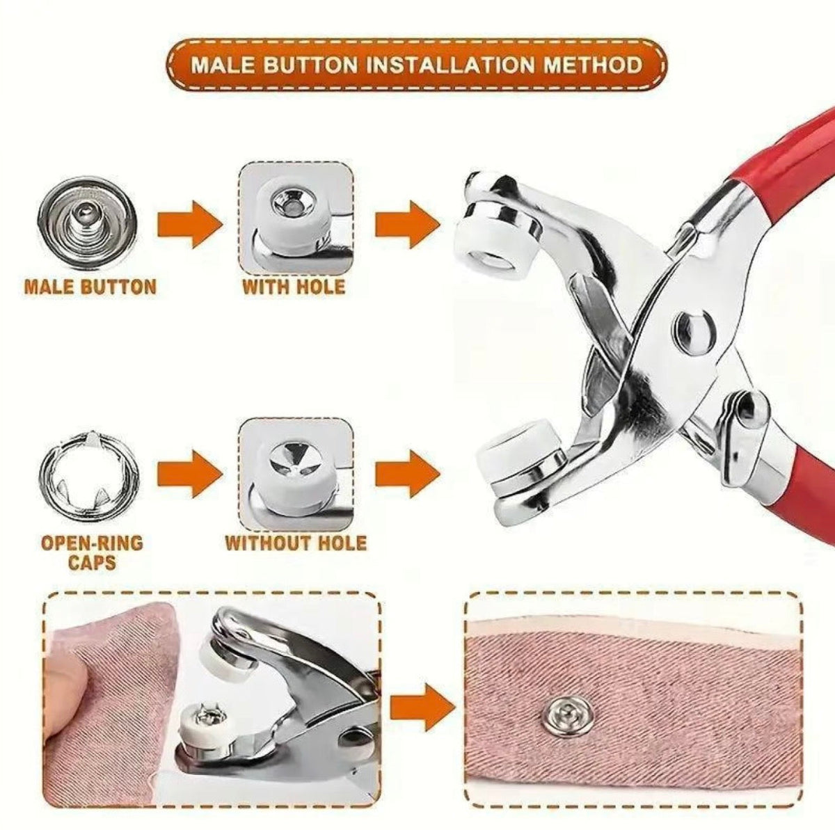 SewEase Button & Pliers Kit 2
