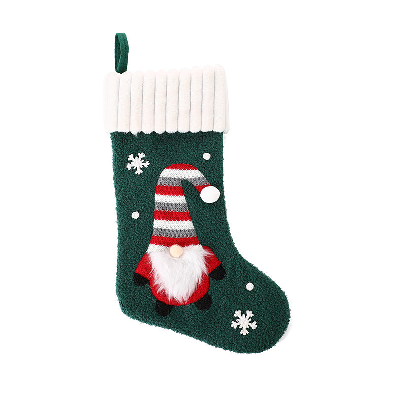 Christmas decorations, candy socks, embroidered Santa Claus socks, Christmas children's gifts, socks, gift bags, pendants 5