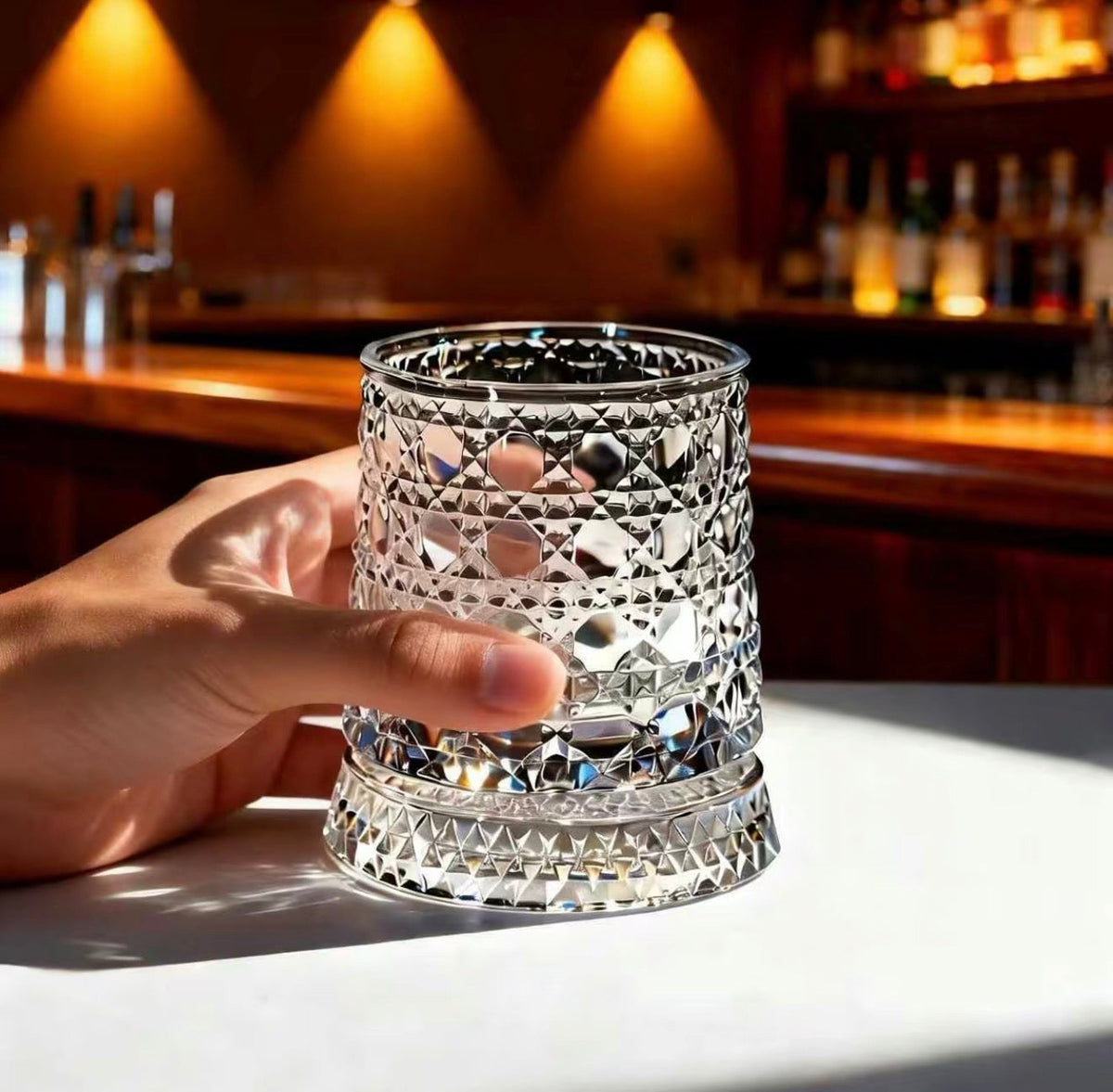 CrystalTwirl Rotating Drink Glass 8