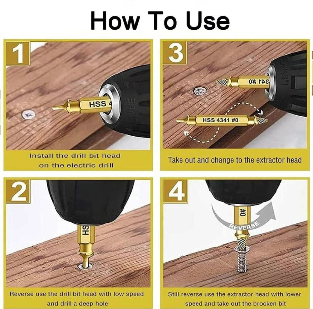 GripOut Screw Extractor Set 7