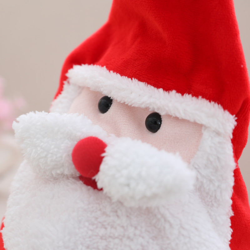 Soft Kawaii plush toy electric light-emitting movable Christmas Hat Plush Toy hat as a Christmas gift for children 4