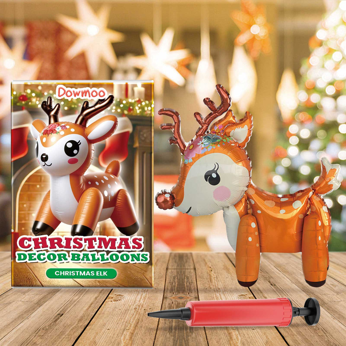 Christmas Balloons Balloon Standing Santa Claus Reindeer Christmas Tree Event Atmosphere Arrangement 2