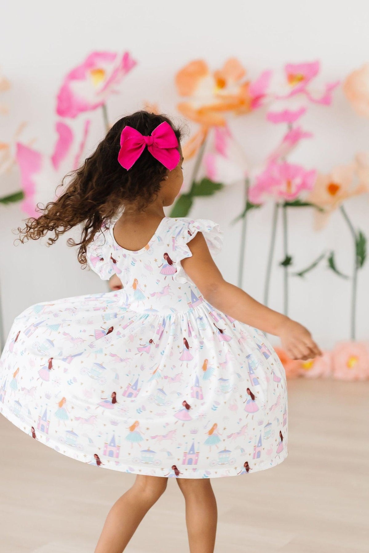 Fairy Princess Flutter Sleeve Twirl Dress 5