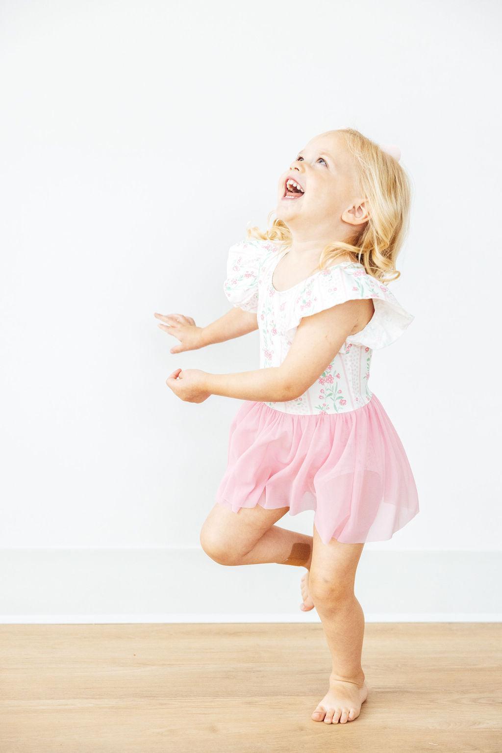Fancy Florals S/S Twirl Leotard 4