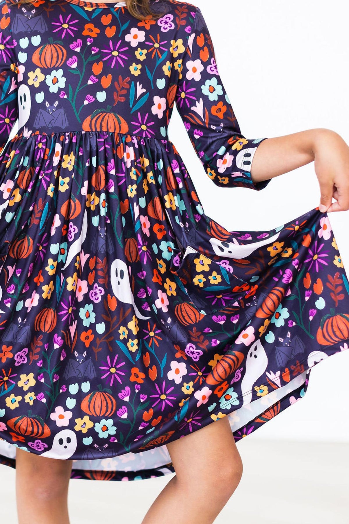 Fangtastic 3/4 Sleeve Pocket Twirl Dress 1