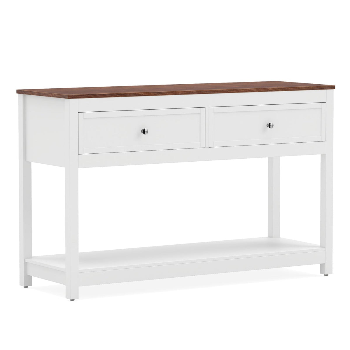 Console Table with 2 Drawers and Open Storage Shelf 3