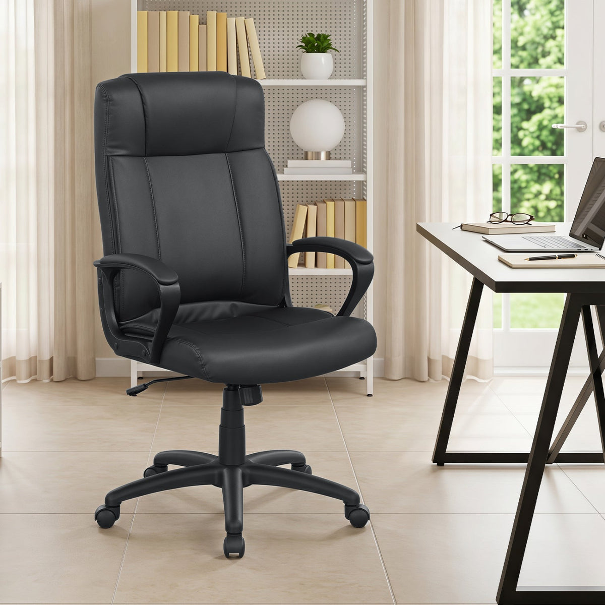 Ergonomic Office Chair with Rocking Function - Faux Leather 9