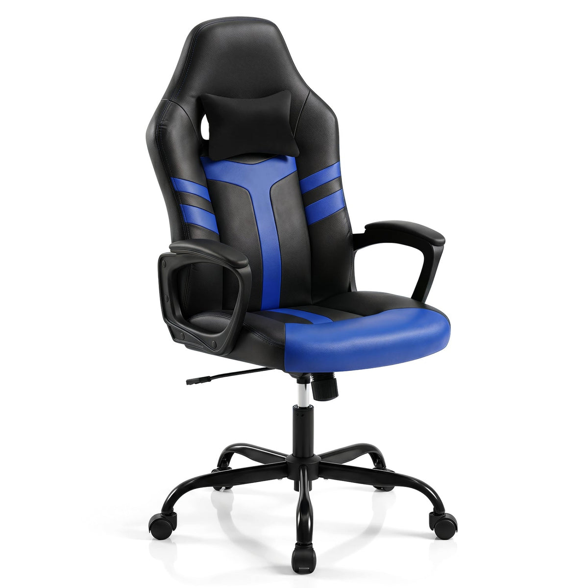 Ergonomic Gaming Chair with Removable Head Pillow & Rocking 27