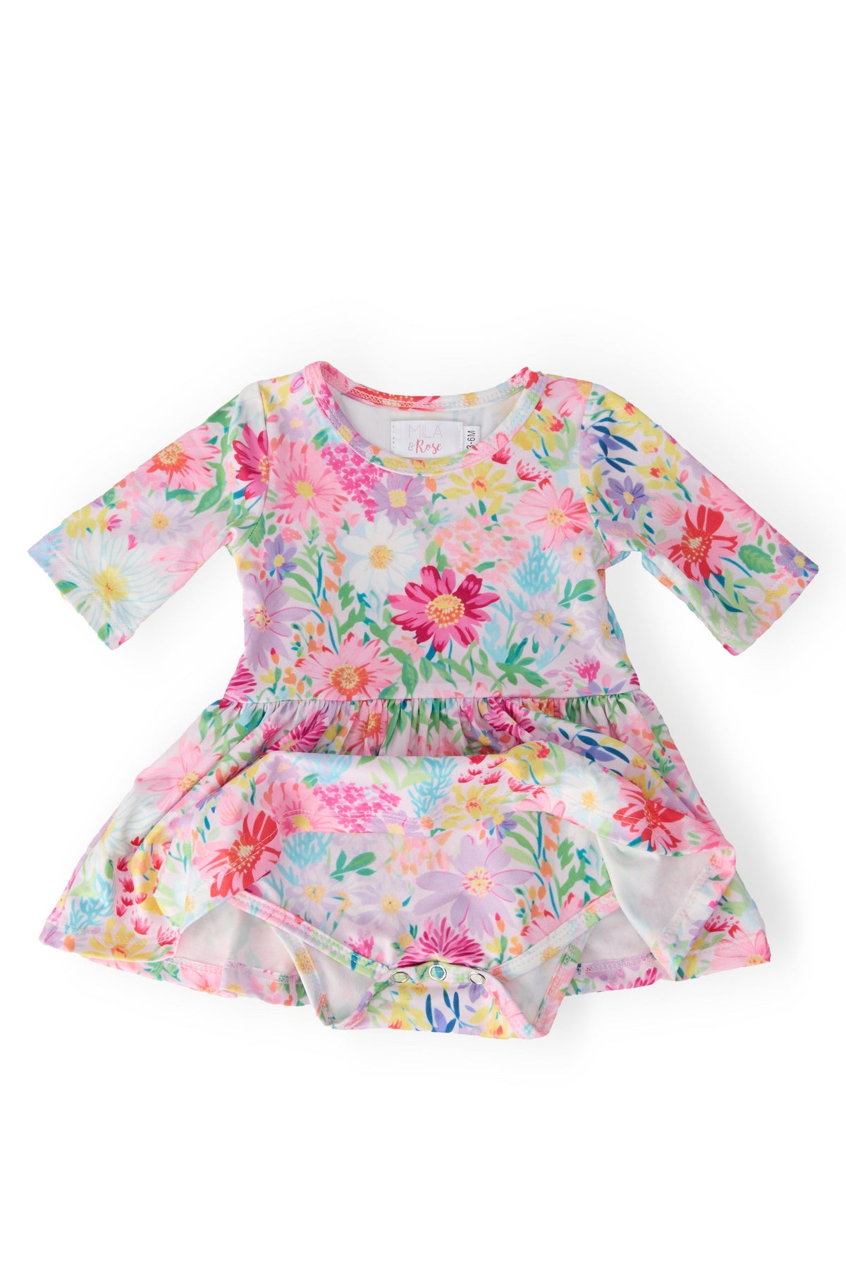 Field of Flowers 3/4 Twirl Bodysuit 2
